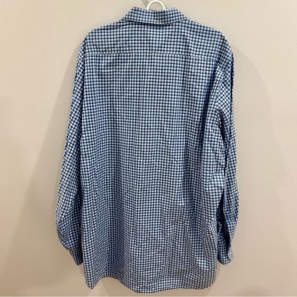 Tailorbyrd Mens 100% Cotton Long Sleeve Button Up Blue Plaid Shirt Size 3XLT - Picture 6 of 7